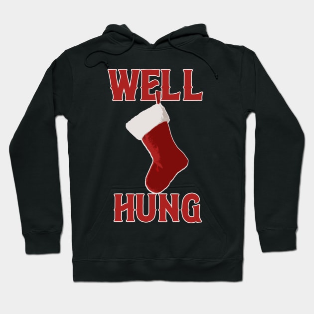 Well Hung Offensive Christmas Hoodie by onyxicca liar